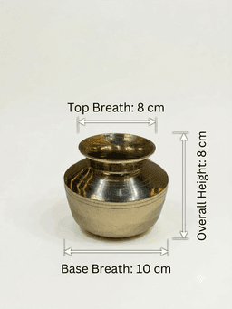 Brass Square Shape Lota / Kalash – Traditional Pooja Kalash
