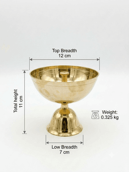 Premium Brass Pooja Diya with Pedestal