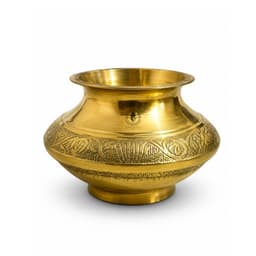 Brassify Pure Brass Pooja Lota (Kalash) | 100% Handmade Brass Kalash for Pooja, Temple & Home Decor