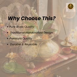 Brassify Pure Brass Chokhra (4 Bowl Serving Set) | Traditional Brass Dry Fruit & Condiment Server with Handle for Pooja & Home Decor
