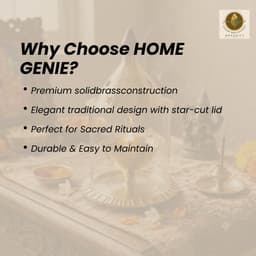 Brassify Home Genie Brass Akhand Jyot with Glass Cover & Dome Lid | Windproof Brass Diya for Home Mandir & Pooja