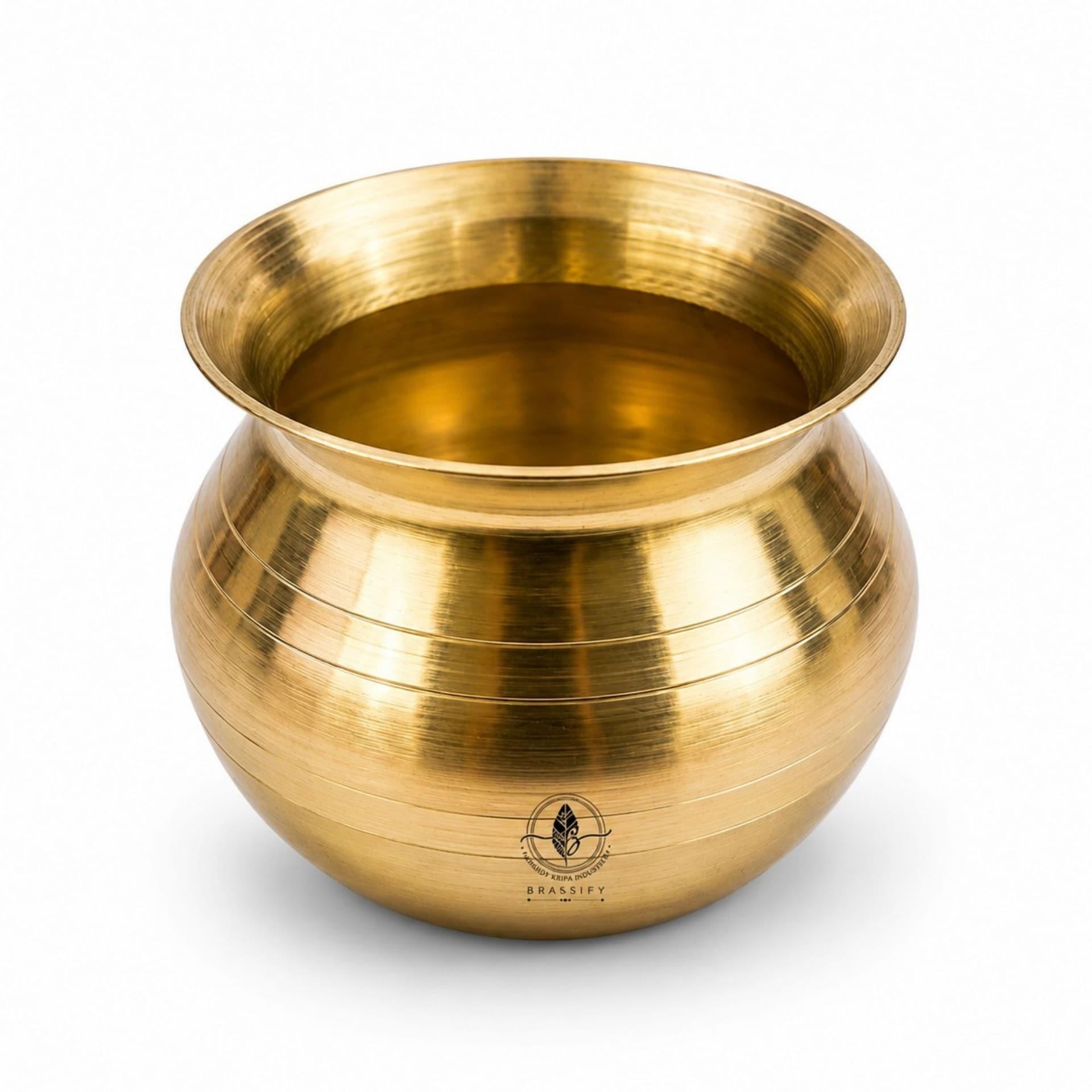 Brassify Pure Brass Kalash (Lota) for Pooja | Traditional Brass Pot for Mandir, Griha Pravesh, Havan & Daily Rituals