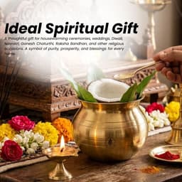 Brassify Pure Brass Kalash (Lota) for Pooja | Traditional Brass Pot for Mandir, Griha Pravesh, Havan & Daily Rituals