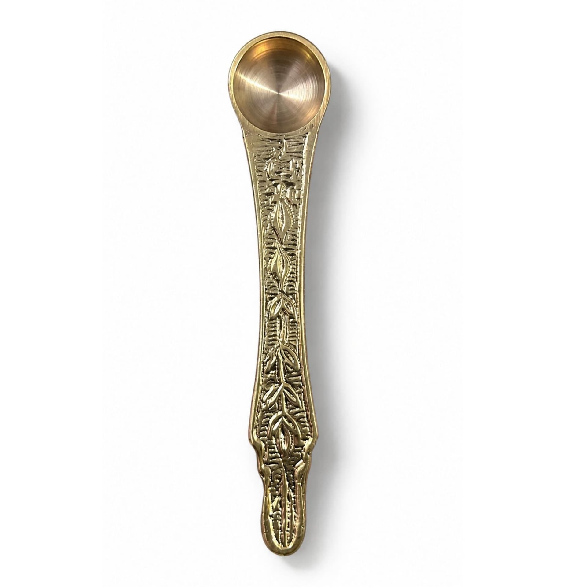 Brassify Pure Brass Pooja Spoon | Handcrafted Brass Ritual Spoon for Abhishek, Charanamrit, Havan & Temple Use