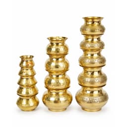 Brassify Traditional Brass Kalash Set | Pure Brass Pooja Kalash Set for Mandir, Pooja & Religious Rituals | Decorative Brass Kalash Set