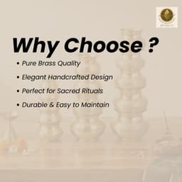Brassify Traditional Brass Kalash Set | Pure Brass Pooja Kalash Set for Mandir, Pooja & Religious Rituals | Decorative Brass Kalash Set
