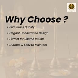 Brassify Traditional Brass Deepam Diya Lamp Set of 2 | Tall Brass Oil Lamp for Puja, Temple & Home Décor
