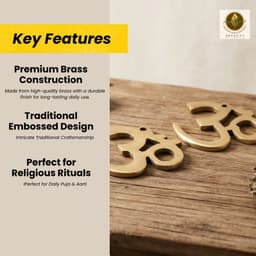 Brass Om Wall Hanging Decorative | Sacred Aum Symbol for Home, Temple & Pooja Room | Brassify