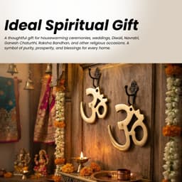 Brass Om Wall Hanging Decorative | Sacred Aum Symbol for Home, Temple & Pooja Room | Brassify
