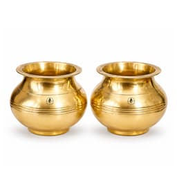 Brassify Pure Brass Decorative Kalash Set – Traditional Pooja Kalash for Home & Temple Décor