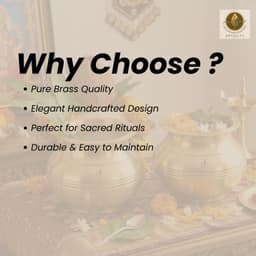 Brassify Pure Brass Decorative Kalash Set – Traditional Pooja Kalash for Home & Temple Décor