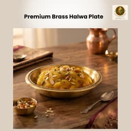 BRASSIFY Premium Brass Bowl with Decorative Beaded Rim | Traditional Brass Serving & Pooja Bowl for Home Décor