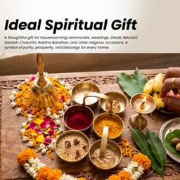 BRASSIFY Premium Brass Bell & Bowl Set | Handcrafted Brass Puja Bell with Decorative Bowls