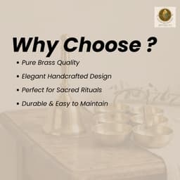 BRASSIFY Premium Brass Bell & Bowl Set | Handcrafted Brass Puja Bell with Decorative Bowls