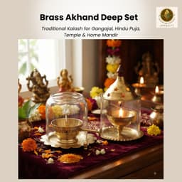 Brassifyl Premium Brass Dhoop & Incense Burner Set with Glass Covers | Traditional Brass Puja Décor