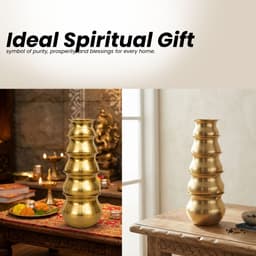 BRASSIFYL Handcrafted Brass Mandir Kalash | Traditional Brass Kalash for Pooja, Temple & Festive Décor