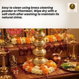 BRASSIFYL Handcrafted Brass Decorative Kalash Set – Traditional Pooja & Home Déco
