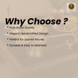 BRASSIFYL Handcrafted Brass Multi-Wick Diya Aarti Lamp