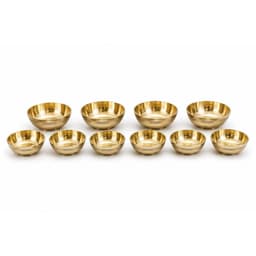 BRASSIFYL Premium Brass Pooja Bowl Set – Handcrafted Brass Decorative & Serving Bowls