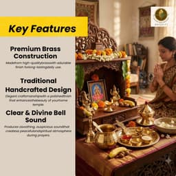 BRASSIFYL Premium Brass Pooja Thali Set – Traditional Indian Puja Samagri & Worship Accessories Set