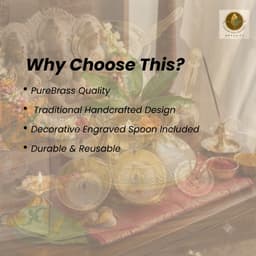 BRASSIFYL Premium Brass Pooja Essentials Set | Traditional Brass Puja Thali & Kalash Set with Bowls, Spoon & Bell