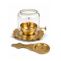 Brassifyl Pure Brass Oil Lamp with Glass Cloche | Traditional Brass Diya for Home Décor, Puja & Meditation