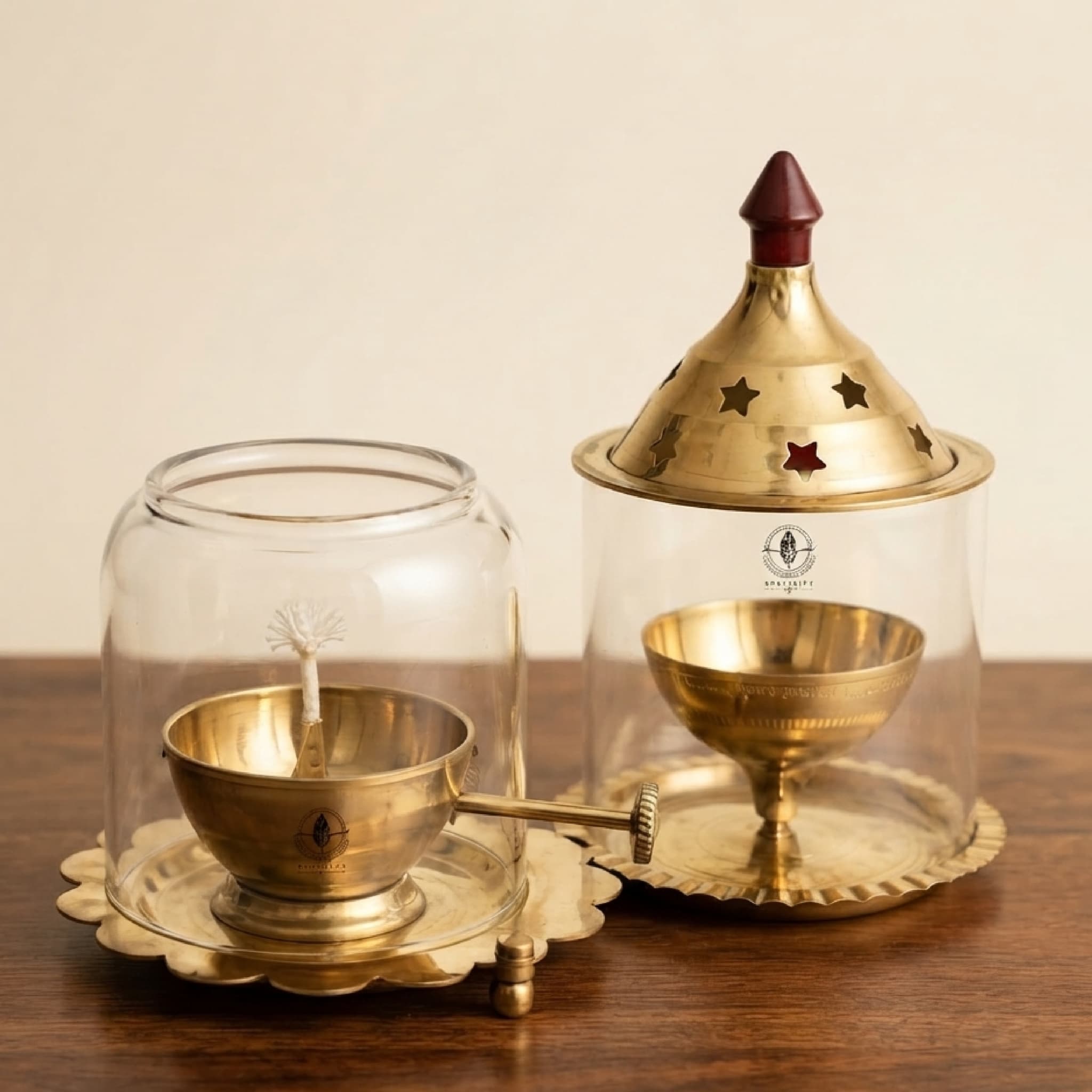 Brassify Premium Brass Dhoop & Incense Burner Set – Akhand Deep & Urli